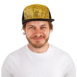 Casquette bling-bling profil - or