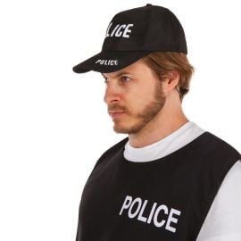 Casquette de police face - adulte