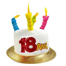 Chapeau à bougies coloré Joyeux Anniversaire - Accessoire festif pour anniversaire - Badaboum.fr