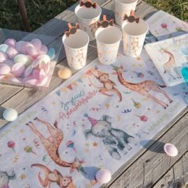 Chemin de table anniversaire pas cher metal or