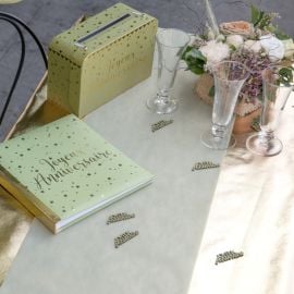 Chemin de table en tissu à rayures noires et blanches 108 - 3 pièces >  Mariage Déco Belle Nuance