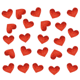 confettis de table coeur rouge