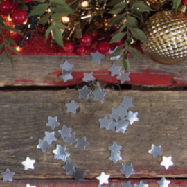 confettis de table étoiles argent ambiance