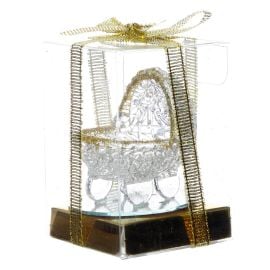 Contenant à dragées en verre Berceau sur Miroir