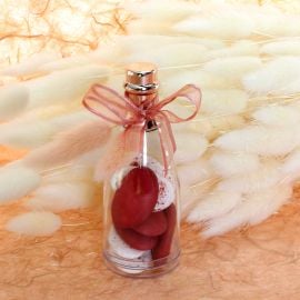 Contenant à dragées plastique Mini bouteille Rose gold