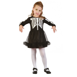 déguisement pas cher pour fille de squelette 3/4 ans