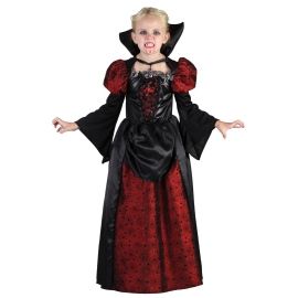 déguisement pas cher vampiresse rouge et noir 10 12 ans