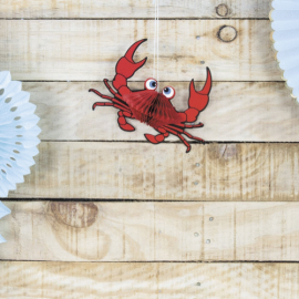 crabe alvéolé rouge 18cm ambiance