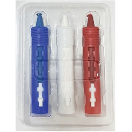 crayon maquillage à l'eau bleu blanc rouge x3pcs