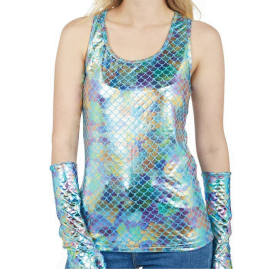 Débardeur sirène écailles de poisson - adulte face 1 - L/XL