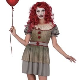 Déguisement Halloween clown sanglant - adulte - noir et blanc - L/XL