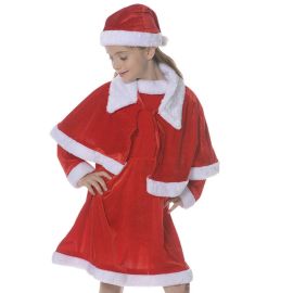 Déguisement enfant Mère Noël 10/12 ans- Robe, cape et bonnet