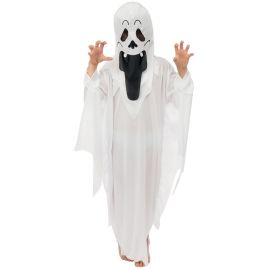 Déguisement commandant alien enfant 10/12 ans, costume extraterrestre avec tunique noire et masque bleu
