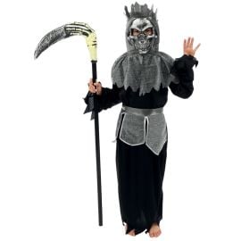 Déguisement enfant Messager de la Mort Halloween noir et gris 10/12 ans