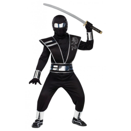 Déguisement enfant Ninja noir 116 cm pas cher