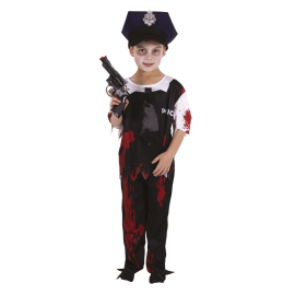 déguisement pas cher policier ensanglanté 7/9 ans