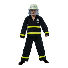 Casque de protection en plastique de pompier Fire Dept., rouge, taille  unique, accessoire de costume à porter pour l'Halloween