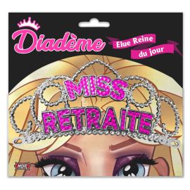 Diademe miss retraite fuchsia , décoration fetes pas cher et livraison 24h rapide chez Badaboum