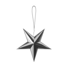 étoile 3d à suspendre argent x3pcs