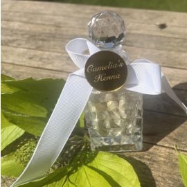 Flacon en verre luxe avec bouche Doré