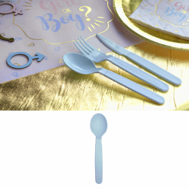 Cuillère Plastic (Bleu tendance PP, plastique, 4g) comme goodies  publicitaires Sur