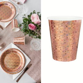 Gobelet en carton Etincelant Rose gold x 10 pièces