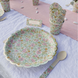 gobelet - festonnés - 200 ml - shabby - x 8 pièces - vaisselle jetable pas cher ambiance 1