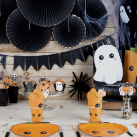 gobelet - 200 ml - citrouille sweety halloween - x 8 pièces - vaisselle jetable pas cher ambiance