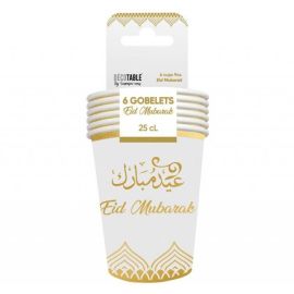 Gobelets en carton Eid Mubarak OR