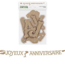 Guirlande lettre joyeux anniversaire thème dinosaure pour décoration festive