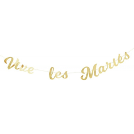 guirlande - lettres - vive les mariés - or - 1.80m