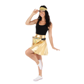 jupe disco or adulte avec set accessoire or 
