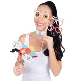 Lot de 10 photobooth multicolores pas cher