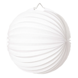 lampion rond blanc 20cm