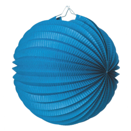 lampion rond bleu turquoise 30cm