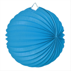 lampion rond bleu glacier 30cm