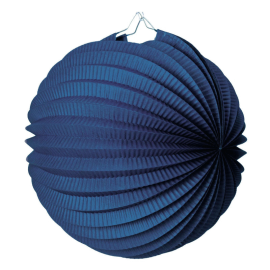 lampion rond bleu marine 20cm