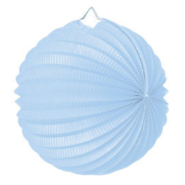 lampion rond bleu ciel 20cm