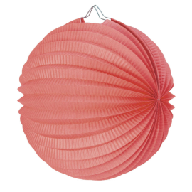 lampion rond corail 20cm