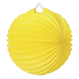 lampion rond jaune 20cm