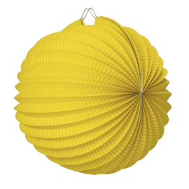 lampion rond jaune moutarde 20cm