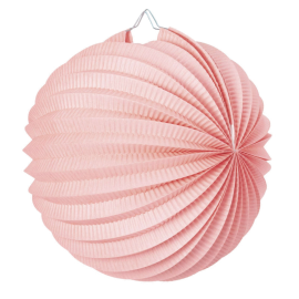 lampion rond rose vintage 20cm