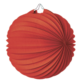 lampion rond rouge 20cm