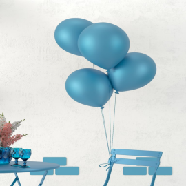 Lot de 10 ballons bleu chrome pas cher 