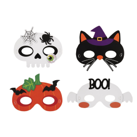 lot de 4 loups pour Halloween pas cher