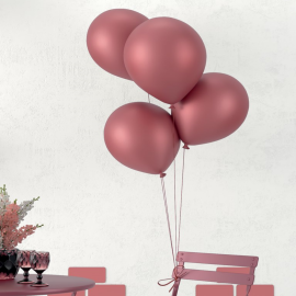 Lot de 10 ballons chrome rose diamètre 30 cm pas cher