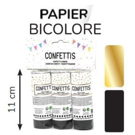 Bouteille Canon a Confettis Papier 16 cm Or - accessoire de fêtes pas cher  - Badaboum