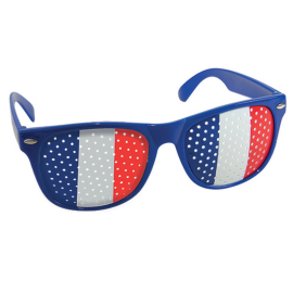 lunettes bleu blanc rouge