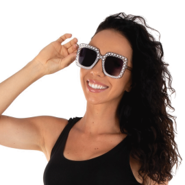 lunettes disco argent