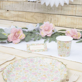 marque place festonnés shabby x8pcs ambiance